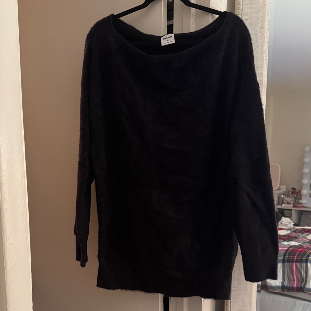 Gymshark Black Fuzzy Sweater
